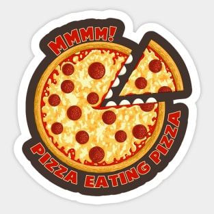 Pizza Eating Pizza Sticker